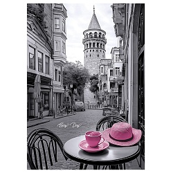 ежедневник недатированный  а5  80л "розовые чашка и шляпка" 7бц