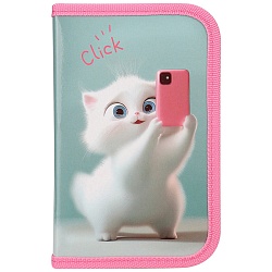 пенал 1отдел. 190*115мм селфи котика