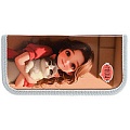 Пенал 1отдел. 190* 90мм Девочка с котёнком на руках