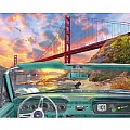 Алмазная живопись 40*50см "Golden Gate Bridge"
