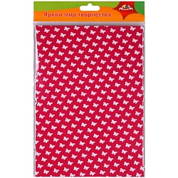 картон цветной гофрированный с рисунком  а4 5л. 5цв. "бабочки" упаковка пэт - пакет