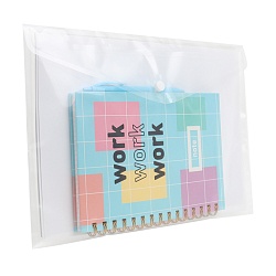 папка-конверт на кнопке а4 бесцветная 160мкм