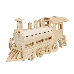 сборная модель из дерева паровоз