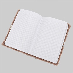 Блокнот 15,5*21,5см 80л клетка меховой