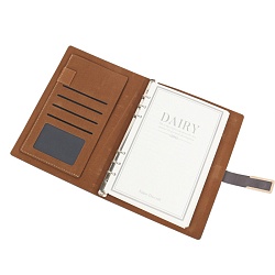 ежедневник а5 недатиров. 100л обложка кож.зам. на кольцах с магнитной застёжкой