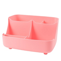 органайзер настольный пластиковый 5 отделений розовый