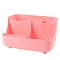 органайзер настольный пластиковый 5 отделений розовый