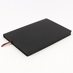 ежедневник а5 недатиров. 112л обложка кож.зам. чёрная