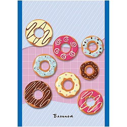 Блокнот А6  16л "Пончики" на скрепке 