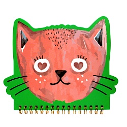 Блокнот 15*18см 50л  на спирали "Котик"