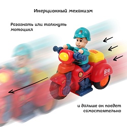 мотоциклист инерционный. игрушка