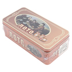 настольная игра "лото" шкатулка металлическая