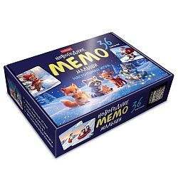 игра настольная мемо 36 карточек новогодние малыши
