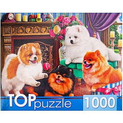 пазлы 1000 элементов игривые шпицы