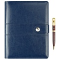Набор подарочный: Ежедневник на кольцах А5 + ручка (синий)