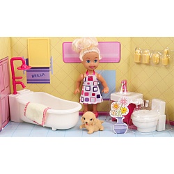 куколка в наборе "bathroom".  игрушка