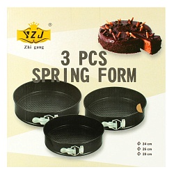 формы для запекания разъемные круглые 3 шт. d-24,26,28см в наборе