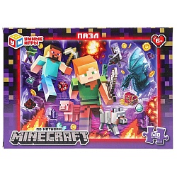 пазл  120 деталей  по мотивам minecraft