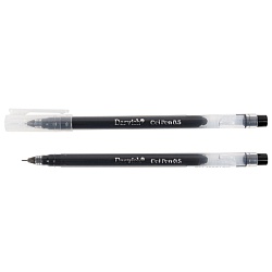 ручка гелевая чёрная корпус прозрачный