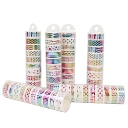 лента декоративная клейкая с рисунками 15мм*2м 10шт в наборе