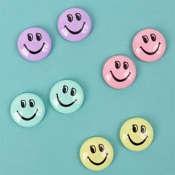 магниты для доски d=3см "смайлики" цветные 8шт/уп