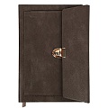 Ежедневник А5 недатиров. 100л обложка кож.зам. с карманом на застёжке