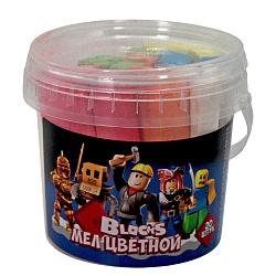 мелки цветные  20 шт blocks в ведёрке