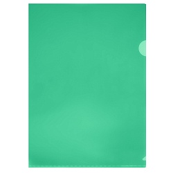папка-уголок а4 100мкм зелёная  стамм