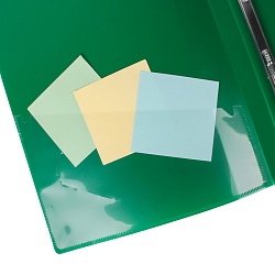 папка с пружинным скоросшивателем и карманом а4 зелёная