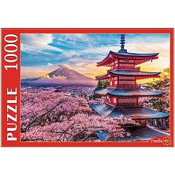 пазлы 1000 элементов япония. закат над горой фудзи