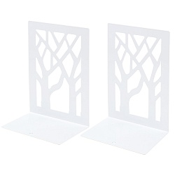 подставка-ограничитель для книг (2шт в комплекте) металлическая белая