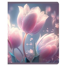 тетрадь  48л кл. "нежный микс" обл. мелов. картон , ламинация glitter