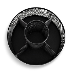 органайзер настольный металлический 5 отделений черный