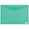 папка-конверт на кнопке а3 "brauberg" прозрачная зеленая 180мкм