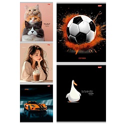 тетрадь  48л кл. "микс-3790" обложка цветная мелованная