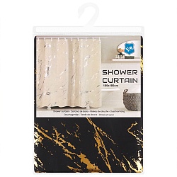 шторка для ванной с кольцами 180*180см ассорти