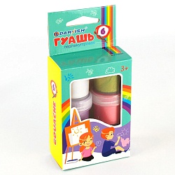 гуашь  6цв. перламутровая 60мл., картонная упаковка (набор) "darvish"