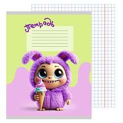 тетрадь  18л клетка цв. обл "улыбашки" 