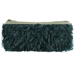 пенал на молнии темно-зеленый