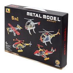 конструктор 5 в1 "metal model". aircraft. 212 дет.