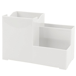 органайзер настольный пластиковый 3 отделения белый