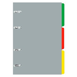 тетрадь на кольцах 120л "my notebook. no 6" обл.  цветной пластик