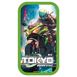 пенал 2отдел. тканевый торец 190*105мм неоновый байкер