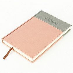 ежедневник 14*20,5см недатиров. 192л  обложка кожзам  2-х цв 