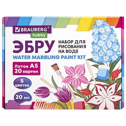 набор для рисования на воде "эбру" 5цв*20мл ,лотока5