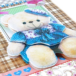 Блокнот 19*13см 60л в линейку "3D Мишка" европодвес