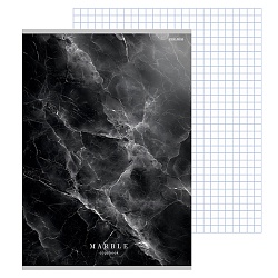 тетрадь  а4  48л кл. "чёрный мрамор"  обложка картон мелов.