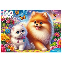 пазлы  160 элементов друзья в волшебном саду