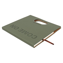 ежедневник 21*21,5см недатиров. 100л  обложка кожзам хаки