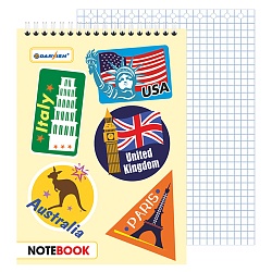 Блокнот 13*18см  48л "Флаг" на гребне